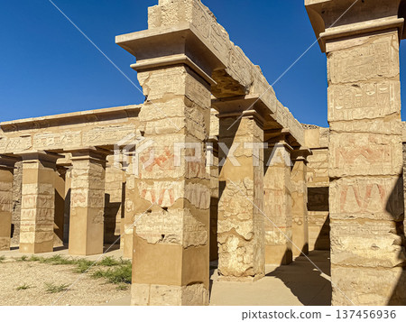 Karnak Temple is dedicated to the temple complex of Ancient Egypt. Thebes, Karnak, Luxor, Egypt 137456936