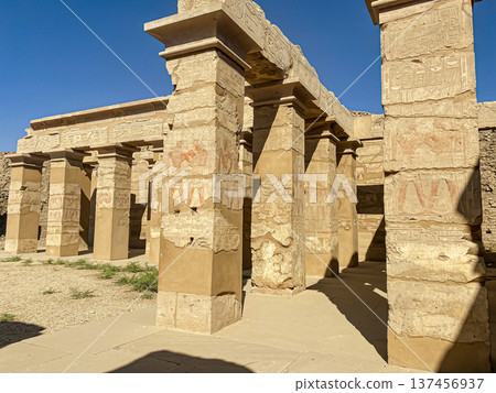 Karnak Temple is dedicated to the temple complex of Ancient Egypt. Thebes, Karnak, Luxor, Egypt 137456937