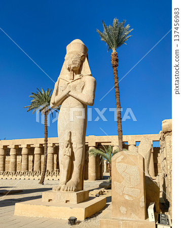 Karnak Temple is dedicated to the temple complex of Ancient Egypt. Thebes, Karnak, Luxor, Egypt 137456983