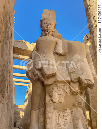 Karnak Temple is dedicated to the temple complex of Ancient Egypt. Thebes, Karnak, Luxor, Egypt 137456985