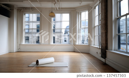 Equipment and exercise machines in the fitness center modern gym for sports, fitness and yoga. Healthy lifestyle, life on sports, maintaining a figure in a slim body 137457303