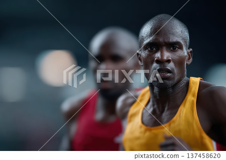 Runners tie at finish line in tight competition 137458620