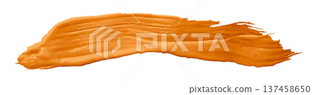 orange watercolor background. Artistic hand paint. Isolated on transparent background. 137458650