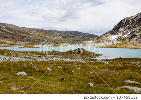 Mountains view from Gamle Strynefjellsvegen Norway 137459112