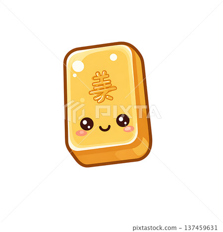 Cute gold bar character with smiling face and blush Cute gold bar character with smiling face and blush 137459631