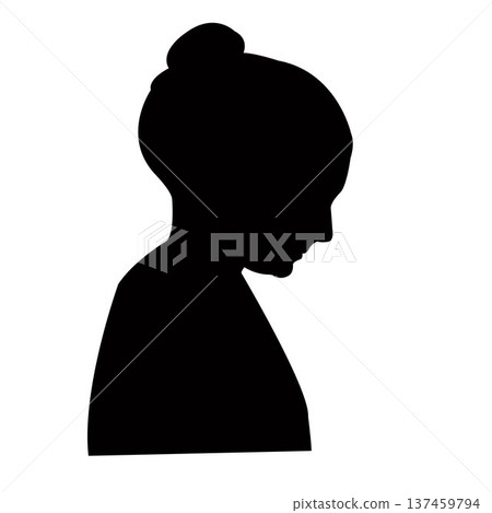 a girl head silhouette vector a girl head silhouette vector 137459794