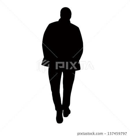 a man walking body silhouette vector 137459797