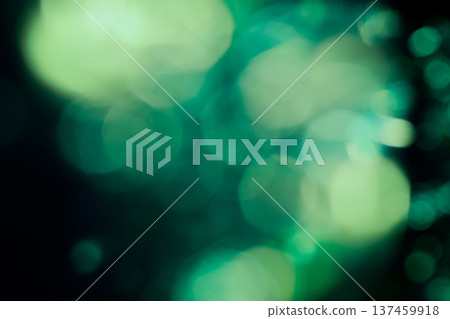色彩繽紛的抽象背景，帶有金色和藍綠色的散景光球 137459918