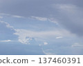 Blue sky with dramatic clouds. Cloudy daytime sky with soft clouds. 137460391