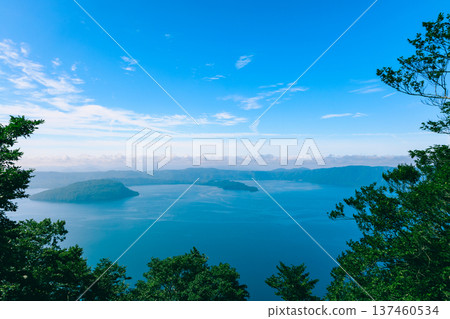 Lake Towada seen from Kankodai Lake Towada seen from Kankodai 137460534