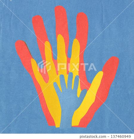 Hands collage showing family support and unity concept 137460949