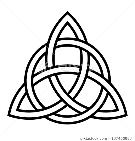 Celtic triquetra knot symbol pagan spirituality unity, eternity, interlaced ornamental trinity knot Celtic triquetra knot symbol pagan spirituality unity, eternity, interlaced ornamental trinity knot 137460993