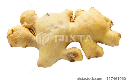 natural fresh ginger root isolated on white 137461060
