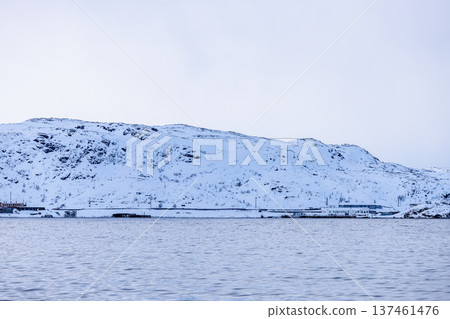 road on snowy coast of Barents Sea to Teriberka road on snowy coast of Barents Sea to Teriberka 137461476