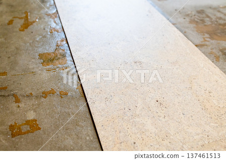 cork tiles glued to concrete floor in room cork tiles glued to concrete floor in room 137461513