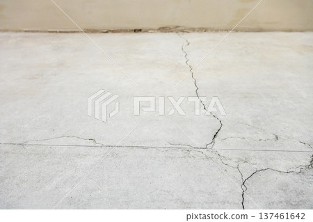 concrete flooring in room during renovation concrete flooring in room during renovation 137461642
