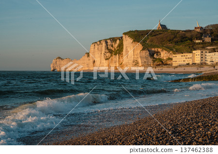 Cliffs and Waters of Etretat 137462388