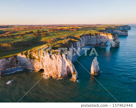 Cliffs and Waters of Etretat 137462448