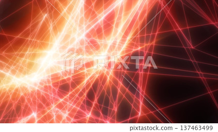 Abstract yellow orange energy lines triangles magical bright glowing futuristic hi-tech background 137463499