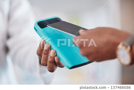 Pharmacist hands, credit card and machine for healthcare POS, clinic online payment and customer service. Pharmacy fintech, doctor or people at point of sale, medical shopping or hospital transaction Pharmacist hands, credit card and machine for healthcare POS, clinic online payment and customer service. Pharmacy fintech, doctor or people at point of sale, medical shopping or hospital transaction 137466086