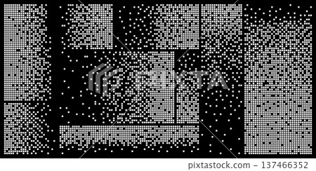 Pixel Dots Dispersing Mosaic Pixel Dots Dispersing Mosaic 137466352