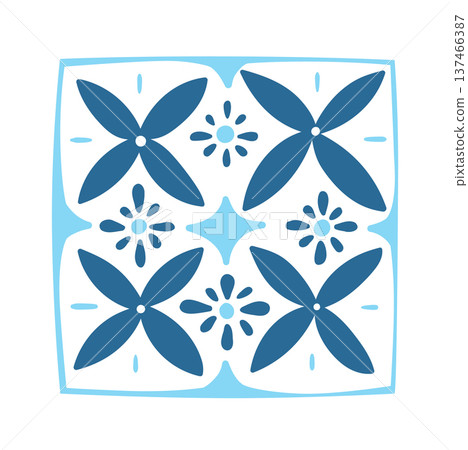 Tile Floral Pattern Ornament Tile Floral Pattern Ornament 137466387