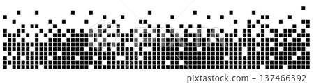 Pixel Mosaic Border Abstract Pixel Mosaic Border Abstract 137466392
