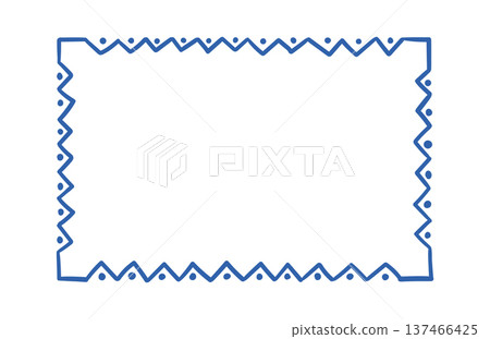 Frame With Zigzag Border Hand Drawn Frame With Zigzag Border Hand Drawn 137466425