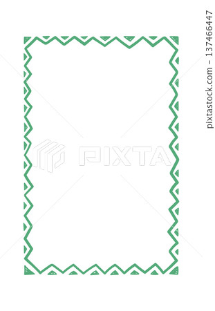 Border Zigzag Frame Hand Drawn Border Zigzag Frame Hand Drawn 137466447