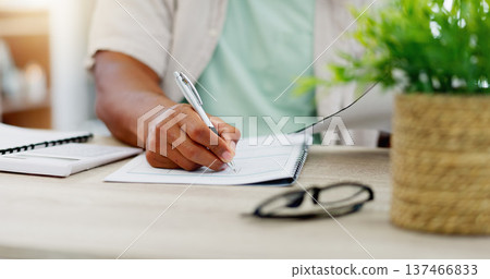 Budget, paperwork and calculator with man hands writing for accounting, debt review and tax management or calculating. Financial report, documents and person with mortgage, bills and finance strategy Budget, paperwork and calculator with man hands writing for accounting, debt review and tax management or calculating. Financial report, documents and person with mortgage, bills and finance strategy 137466833