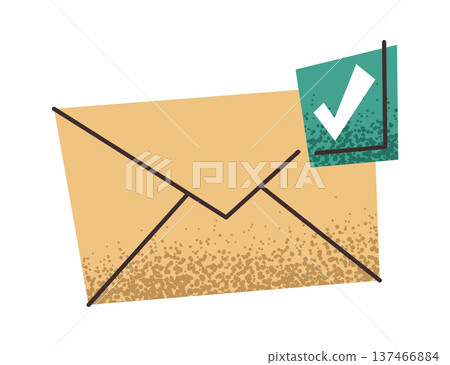 Checked email cyber security icon Checked email cyber security icon 137466884