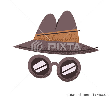 Hat and sunglasses criminal disguise Hat and sunglasses criminal disguise 137466892
