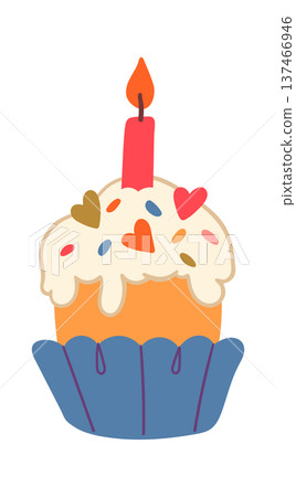 Easter cake candle decorated bakery 137466946