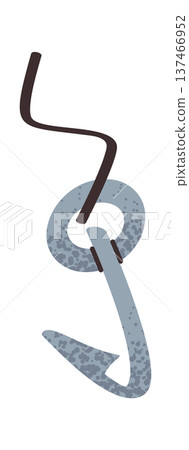 Fishing hook phishing symbol design 137466952