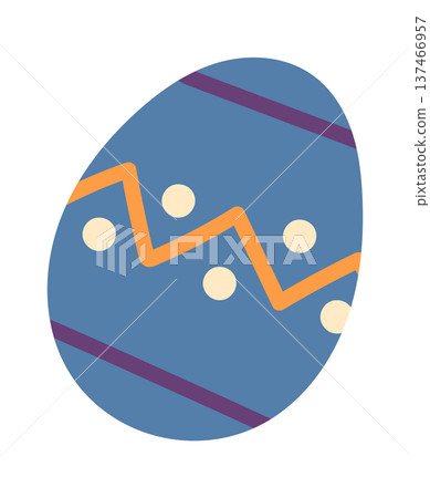 Blue Easter egg with geometry Blue Easter egg with geometry 137466957