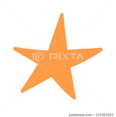 Yellow star cute Easter sticker Yellow star cute Easter sticker 137467024