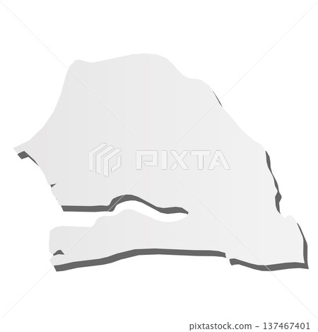 Senegal - solid black silhouette map of country area. Simple flat vector illustration. Senegal - solid black silhouette map of country area. Simple flat vector illustration. 137467401