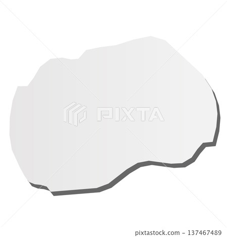 Macedonia - grey 3d-like silhouette map of country area with dropped shadow. Simple flat vector illustration. Macedonia - grey 3d-like silhouette map of country area with dropped shadow. Simple flat vector illustration. 137467489