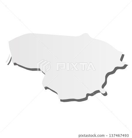Lithuania - grey 3d-like silhouette map of country area with dropped shadow. Simple flat vector illustration. Lithuania - grey 3d-like silhouette map of country area with dropped shadow. Simple flat vector illustration. 137467493