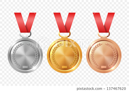 Vector 3d Blank Gold, Silver, Bronze Medal Icon Set. Award Medals for Sport. Medal Icon, Isolated. Medal Badges. Winner First Second Third Place Trophy Design Template for Championship Vector 3d Blank Gold, Silver, Bronze Medal Icon Set. Award Medals for Sport. Medal Icon, Isolated. Medal Badges. Winner First Second Third Place Trophy Design Template for Championship 137467620