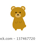 Cute simple bear character illustration 137467720