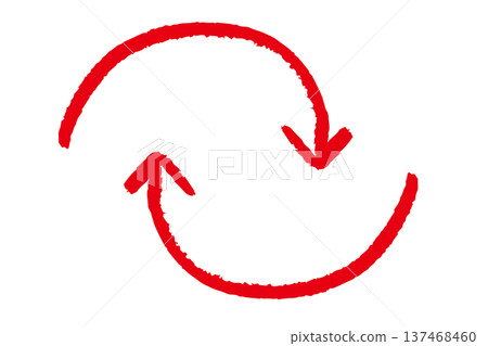 Simple hand-drawn arrows in a crayon style 137468460