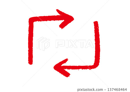 Simple hand-drawn arrows in a crayon style 137468464