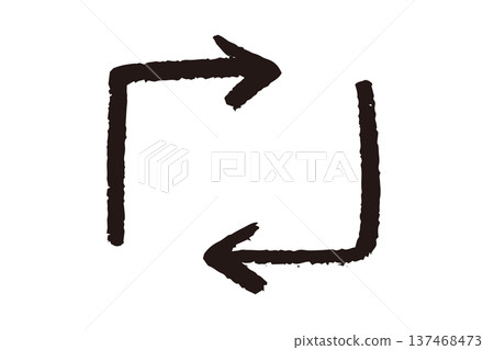 Simple hand-drawn arrows in a crayon style Simple hand-drawn arrows in a crayon style 137468473