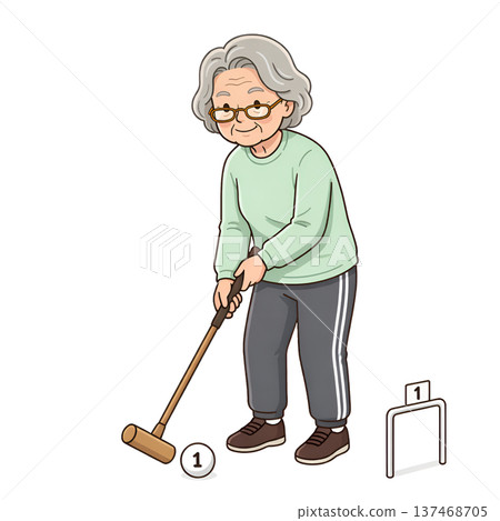 老年人的日常生活（地面高爾夫） 137468705