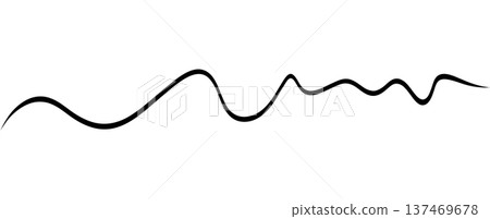 Thin squiggle underline stroke with gentle ups and downs. Minimal continuous line works as highlight for titles, links Thin squiggle underline stroke with gentle ups and downs. Minimal continuous line works as highlight for titles, links 137469678