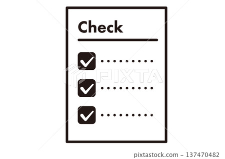 簡易核對錶，黑色圖標 137470482
