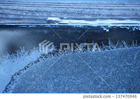 Frozen window glass Frozen window glass 137470846