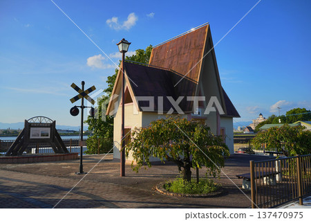 Chikugo River rising bridge Chikugo River rising bridge 137470975