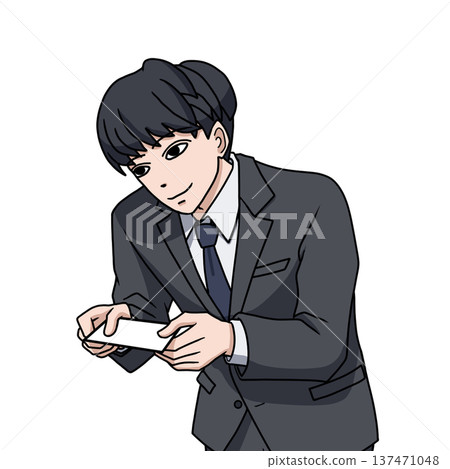 Young businessman handing out his business card Young businessman handing out his business card 137471048